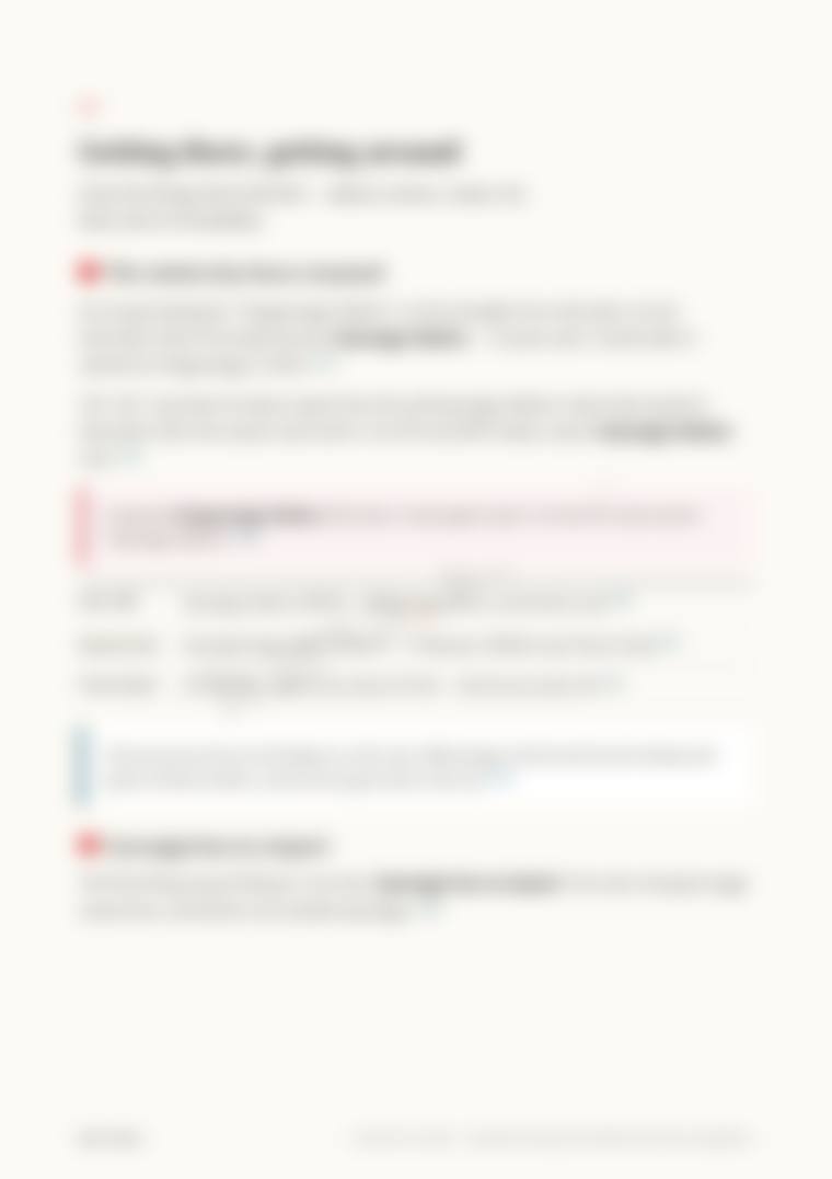 Locked page preview, blurred