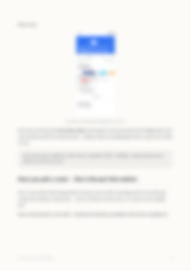 Locked page preview, blurred