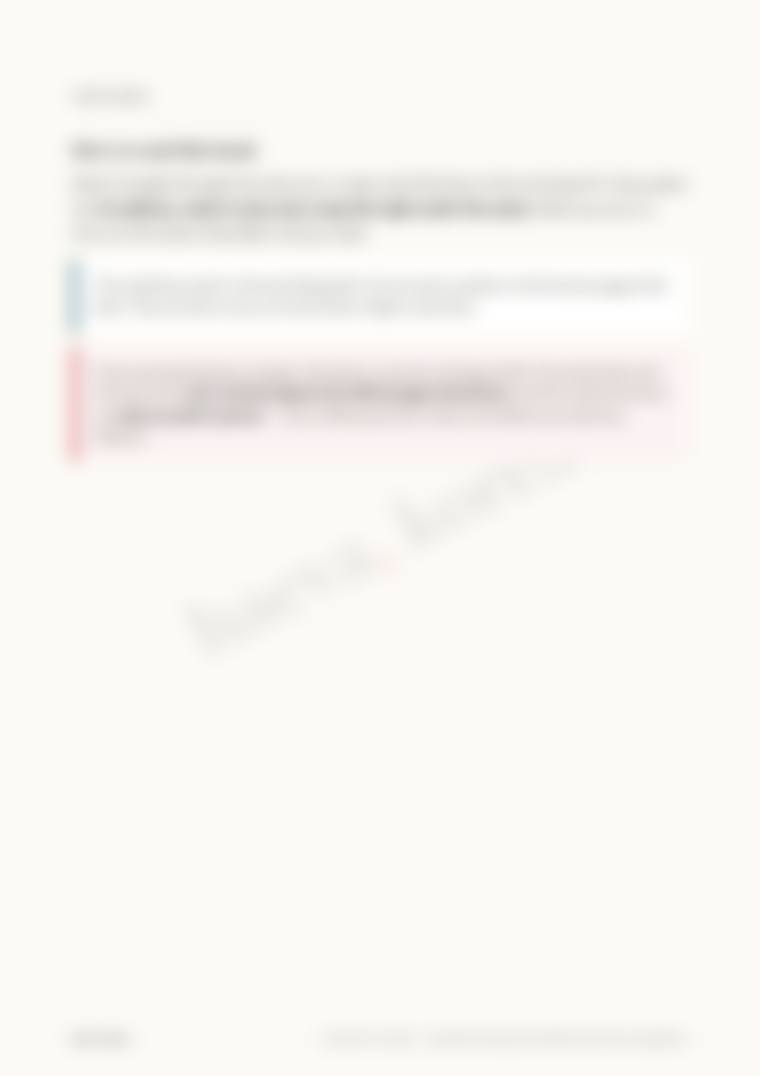 Locked page preview, blurred